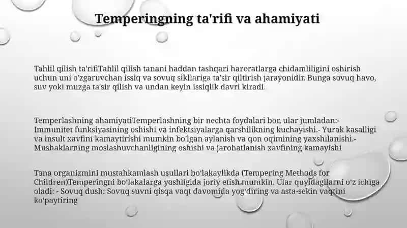 Organizmni Chiniqtirish Usullari Bolalarda 3