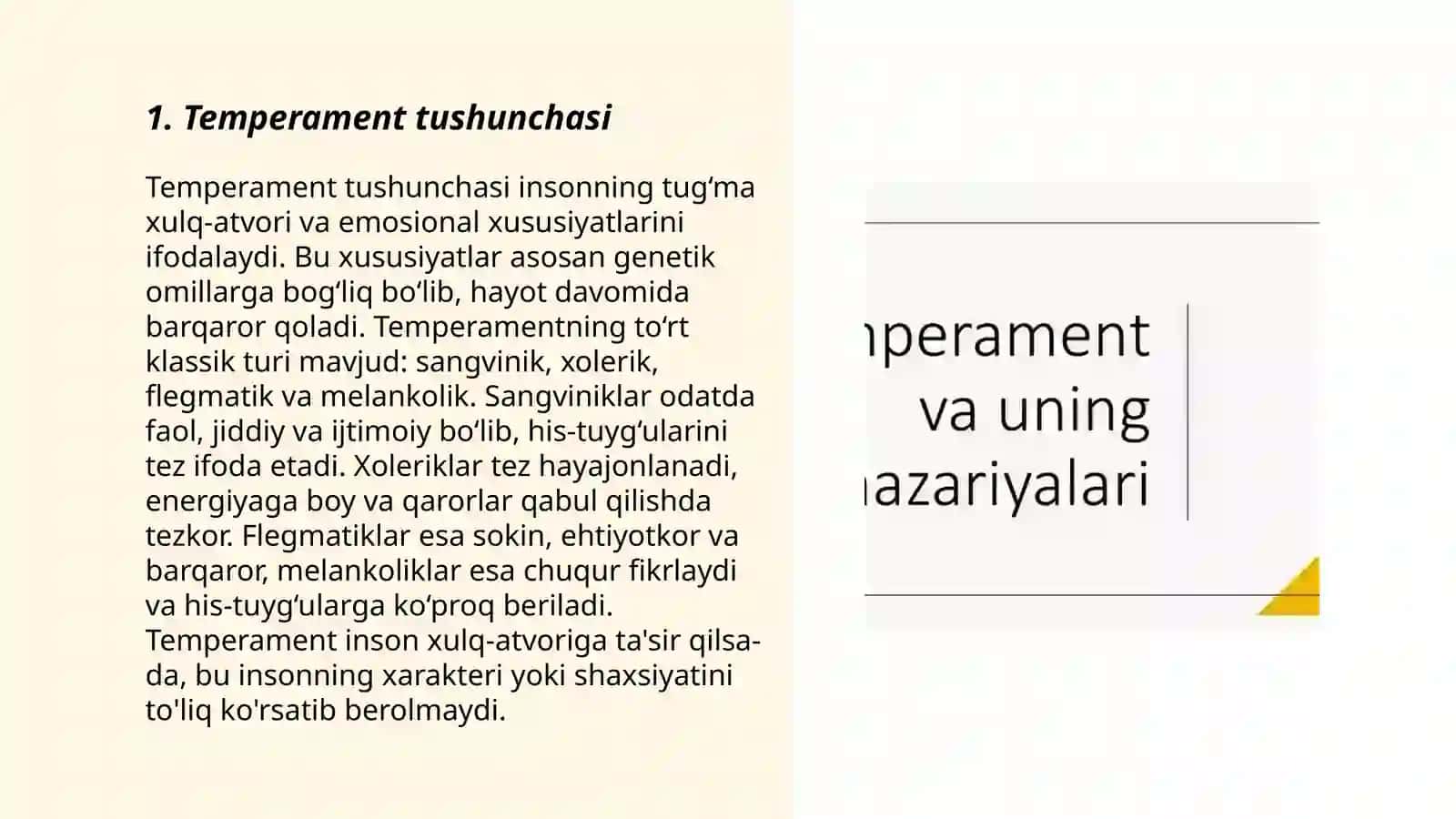Temperament va uning nazariyalari 3