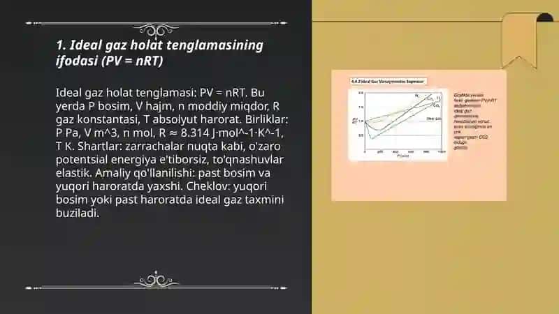 Ideal gazning holat tenglamalari 3