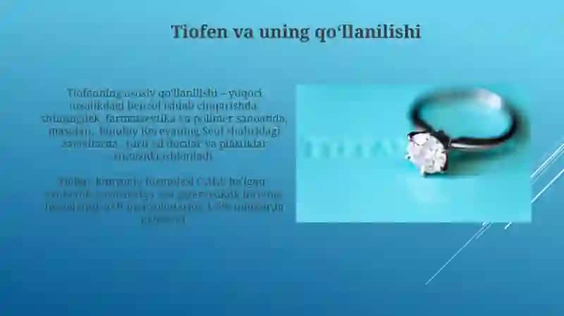 Tiofen va uning qo‘llanilishi 3