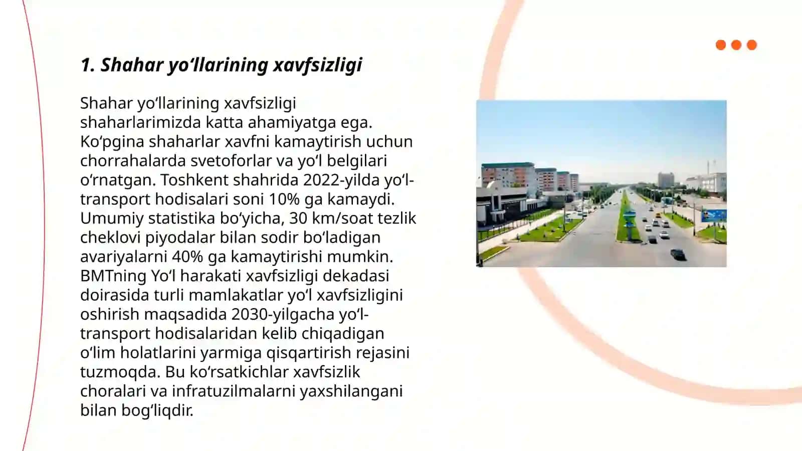 Shahar yo‘llarining xavfsizligi 3