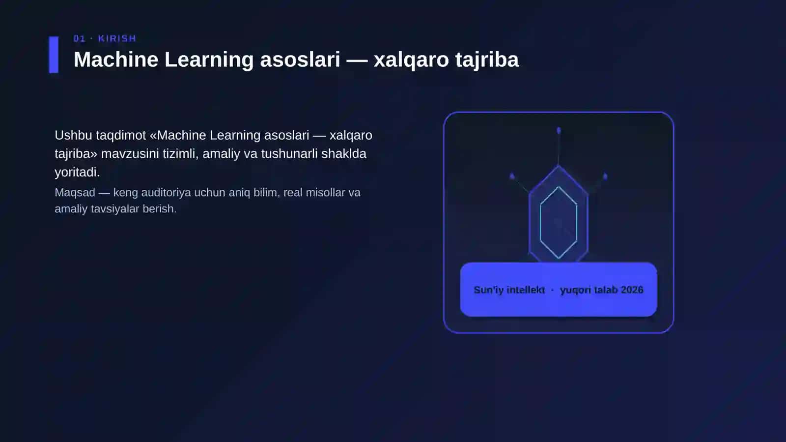 Machine Learning asoslari — xalqaro tajriba 3