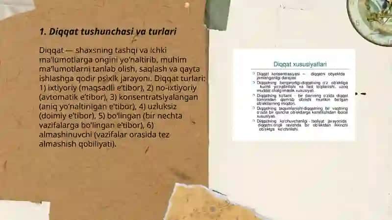 Diqqat tushunchasi va turlari 3