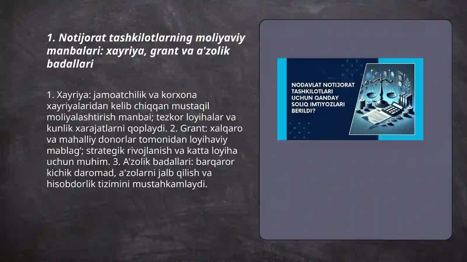 Notijorat tashkilotlar moliyasi tizimida tutgan o'rni 3