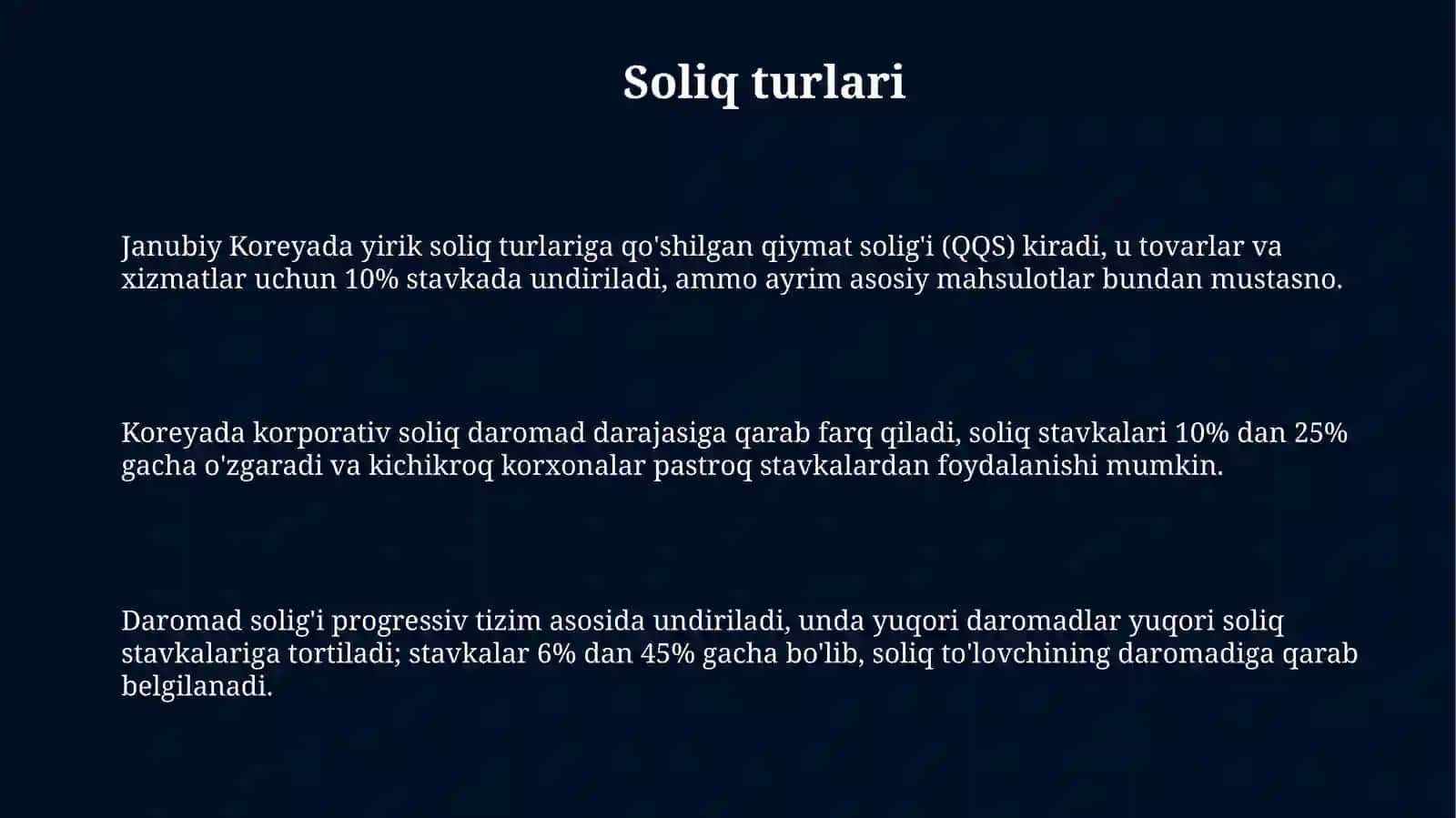 Janubiy Koreya soliq tizimi 3