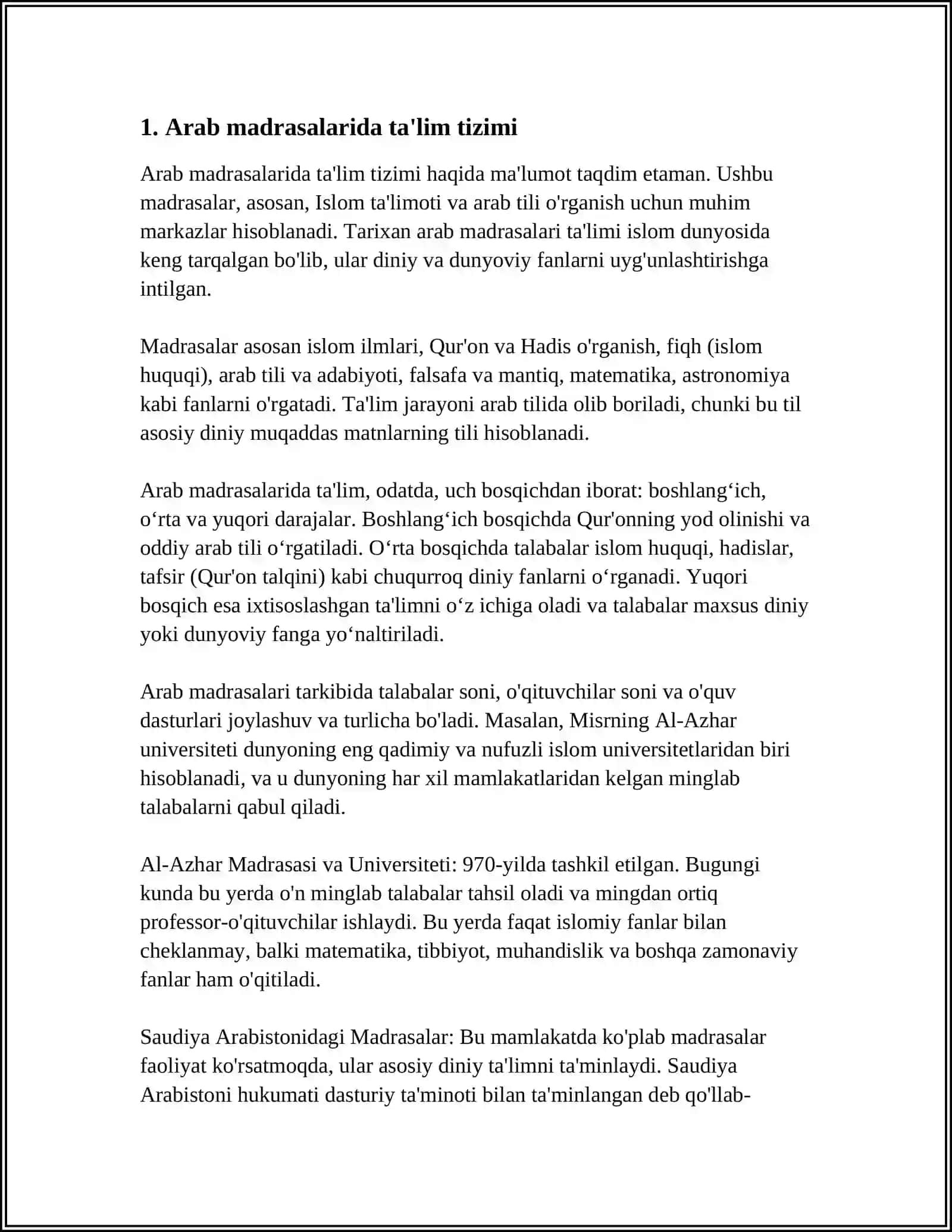 Arab Madrasalarida Ta'lim Tizimi 3