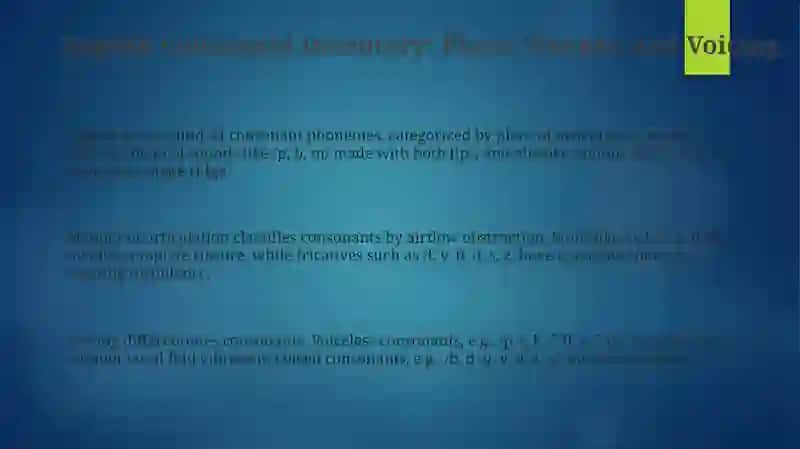 The system of consonant in English 3