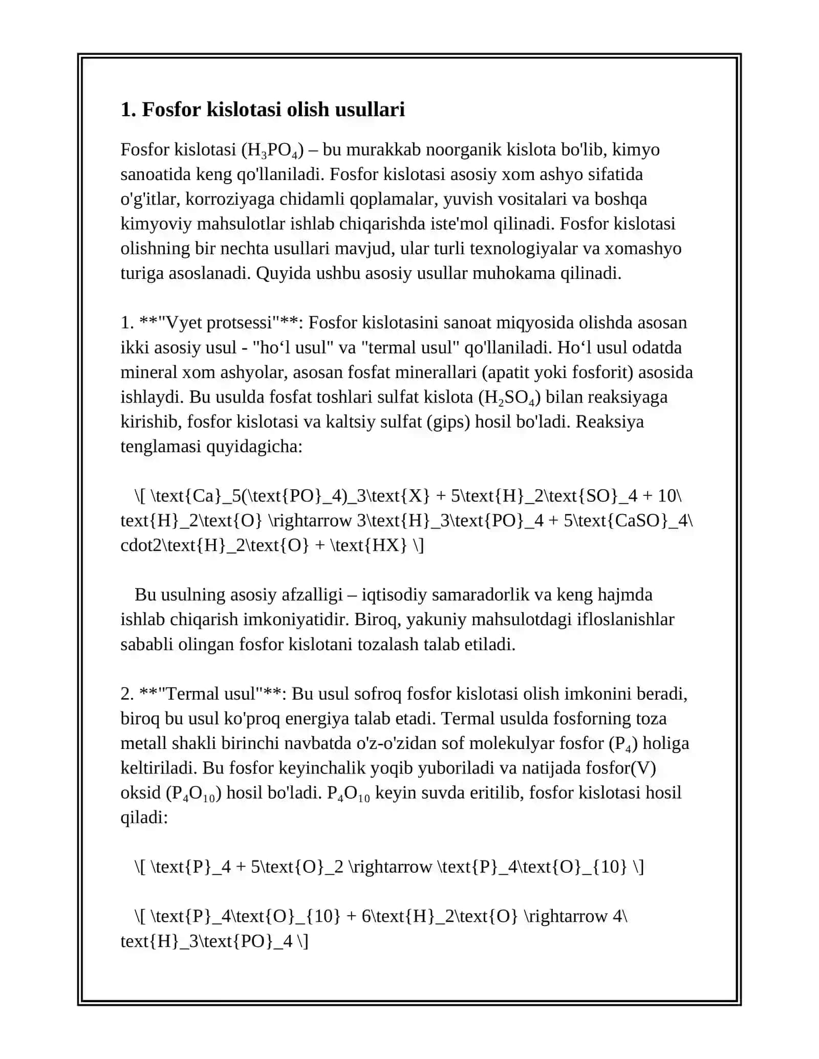 EKSTRAKSINON FOSFOR KISLOTA OLISH 3