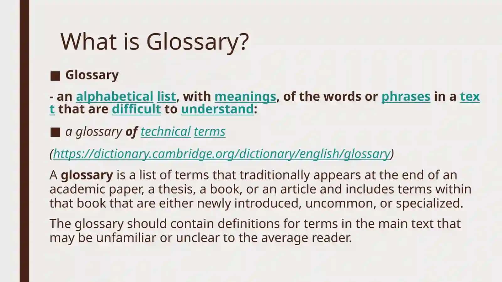 Glossary of Post-colonial Literature 3