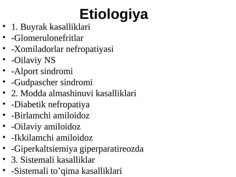 Gospitalterapiya, Nefrotik Sindrom 3
