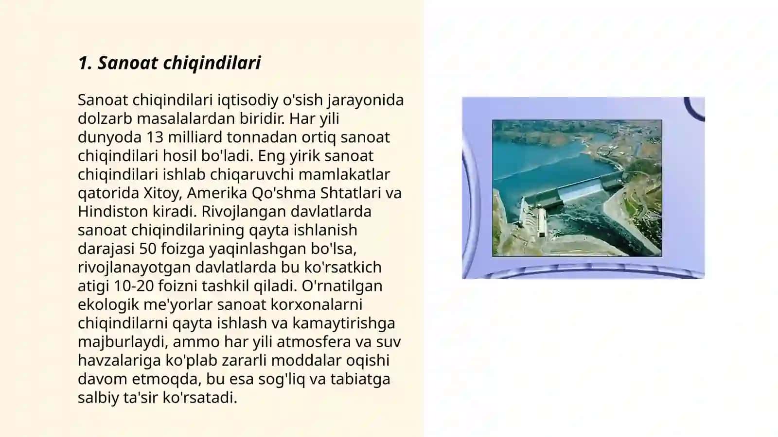 Oʻzbekistondagi suv resurslarining ifloslanish manbaalari 3