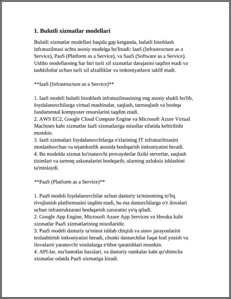 Bulutli xizmatlar modellari 3
