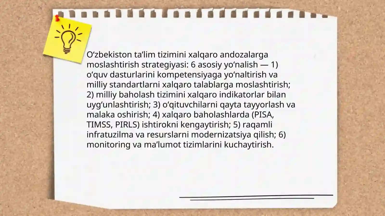 Oʻzbekiston maktablarini Xalqaro andozalarga moslashtirish 3