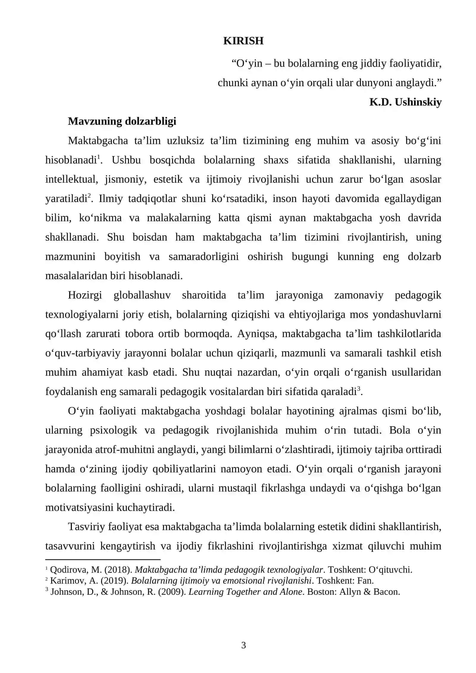O‘yin orqali o‘rganish usullari 3