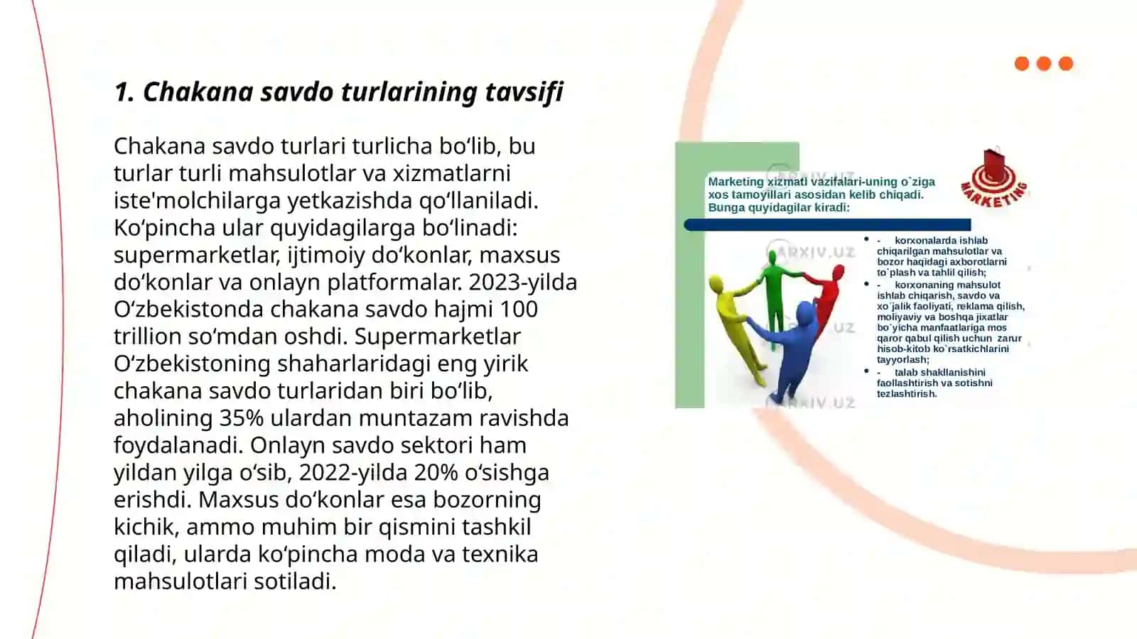 Marketing chakana savdo turlari 3
