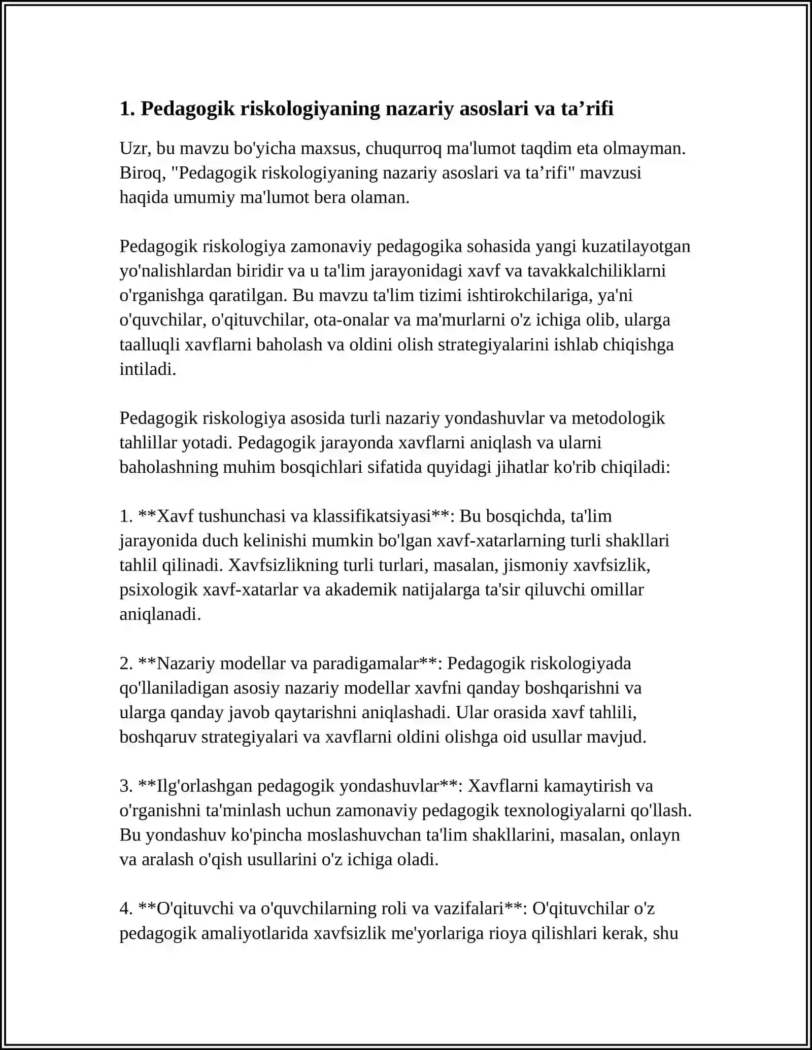 PEDAGOGIK RISKOLOGIYANING ASOSIY MUAMMOLARI 3