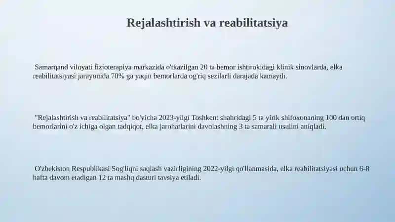 Rejalashtirish va reabilitatsiya 3