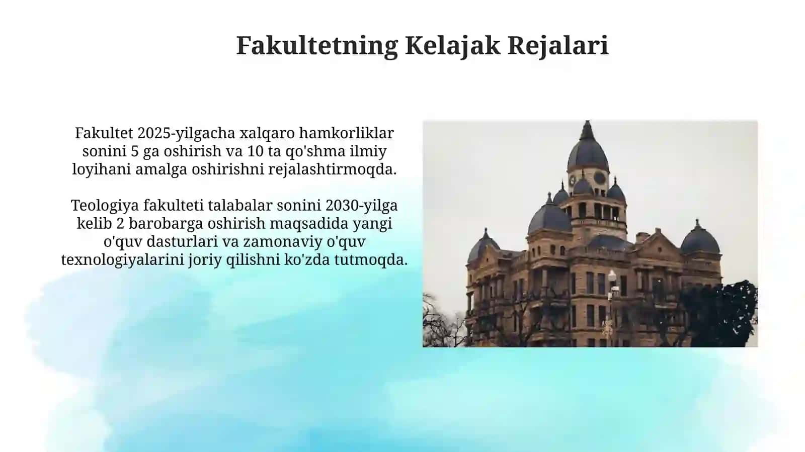 Bursa Universiteti Islomshunoslik Fakulteti Tarixi 3