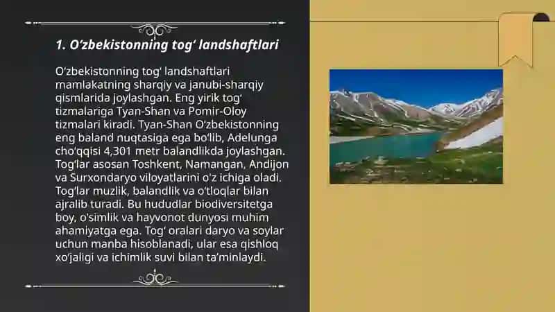 Oʻzbekistonning togʻ landshaftlari 3