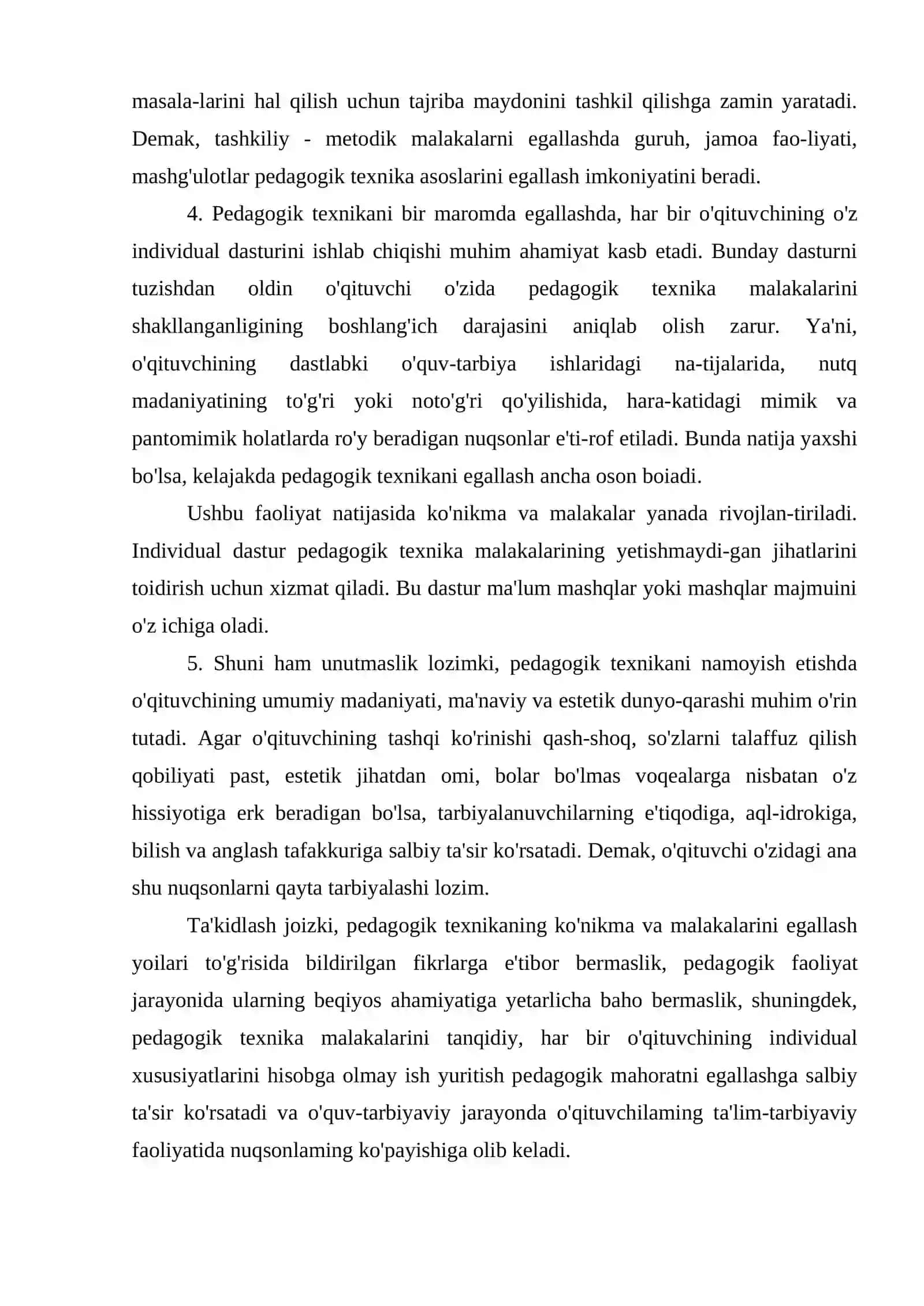 PEDAGOGIK TEXNIKANI EGALLASH MAHORATI 3