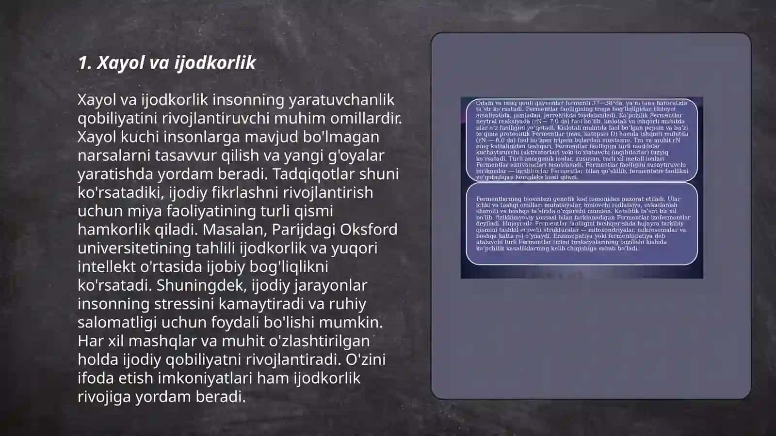 Xayol haqida tushunchalar 3