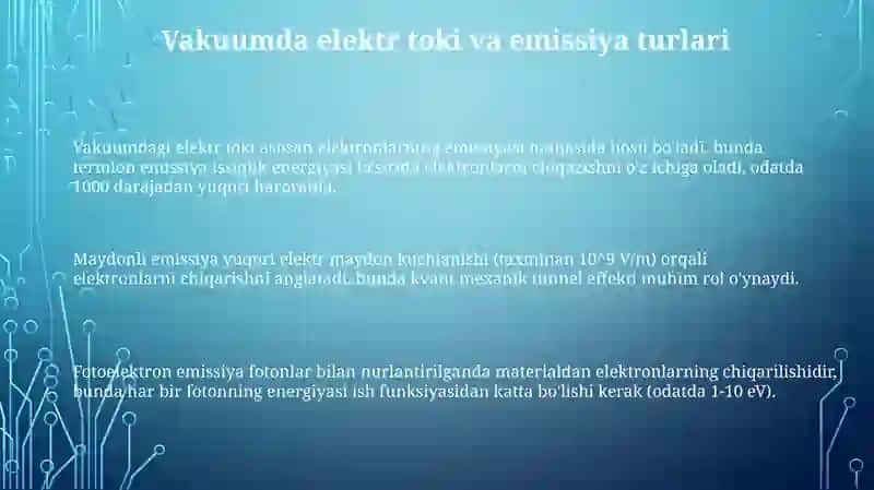 Vakumda elektor toki 3