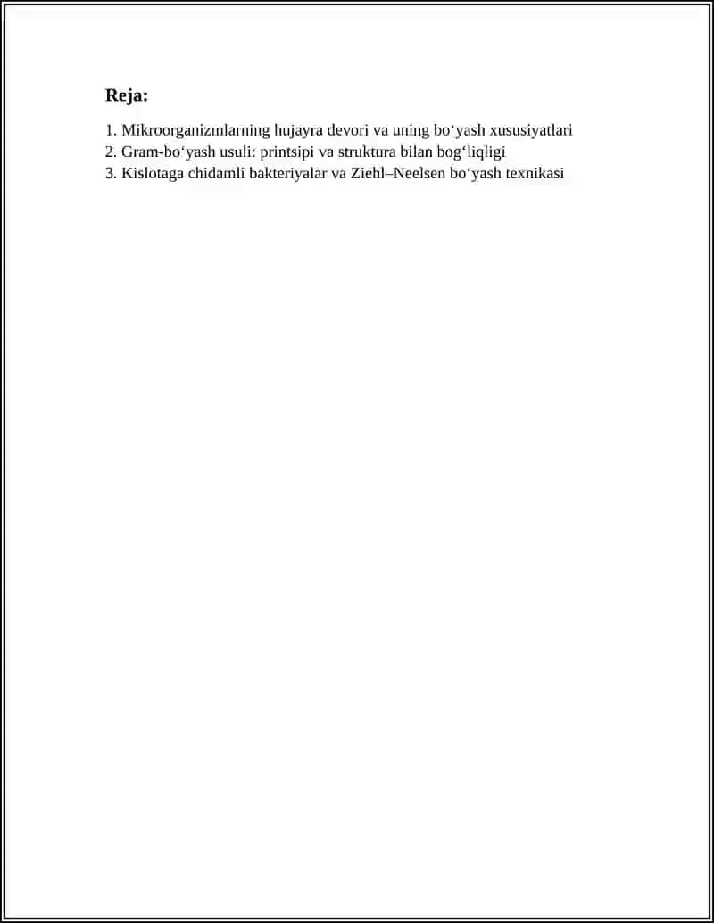 MIKROORGANIZMLARNING STRUKTURASI VA MURAKKAB BOʻYASH USULLARI 3