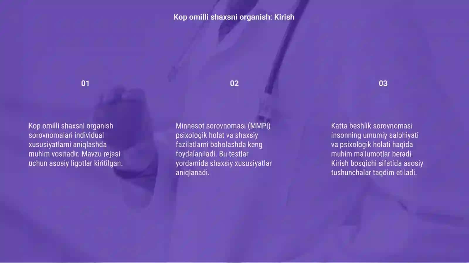 Kop omilli shaxsni organish sorovnomalari 3