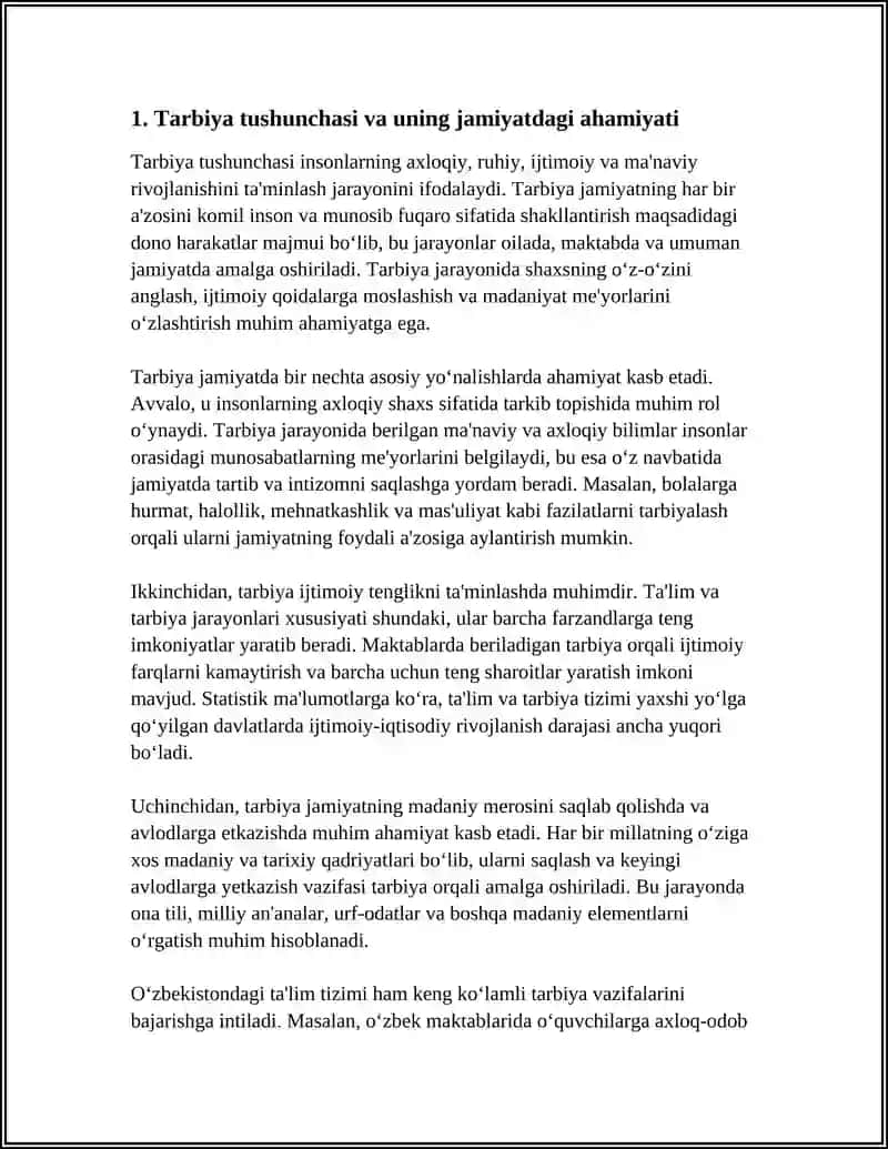 TARBIYA XAQIDA REFERAT 3