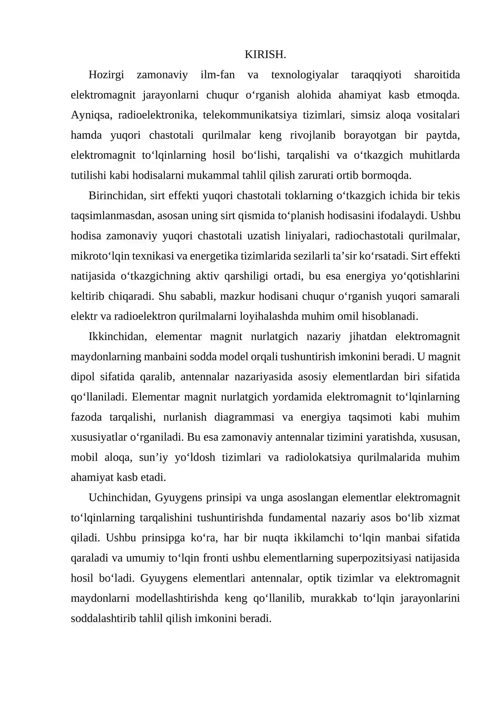 Sirt effekti, elementar magnit nurlatgich, Gyuygens elementlari. 3