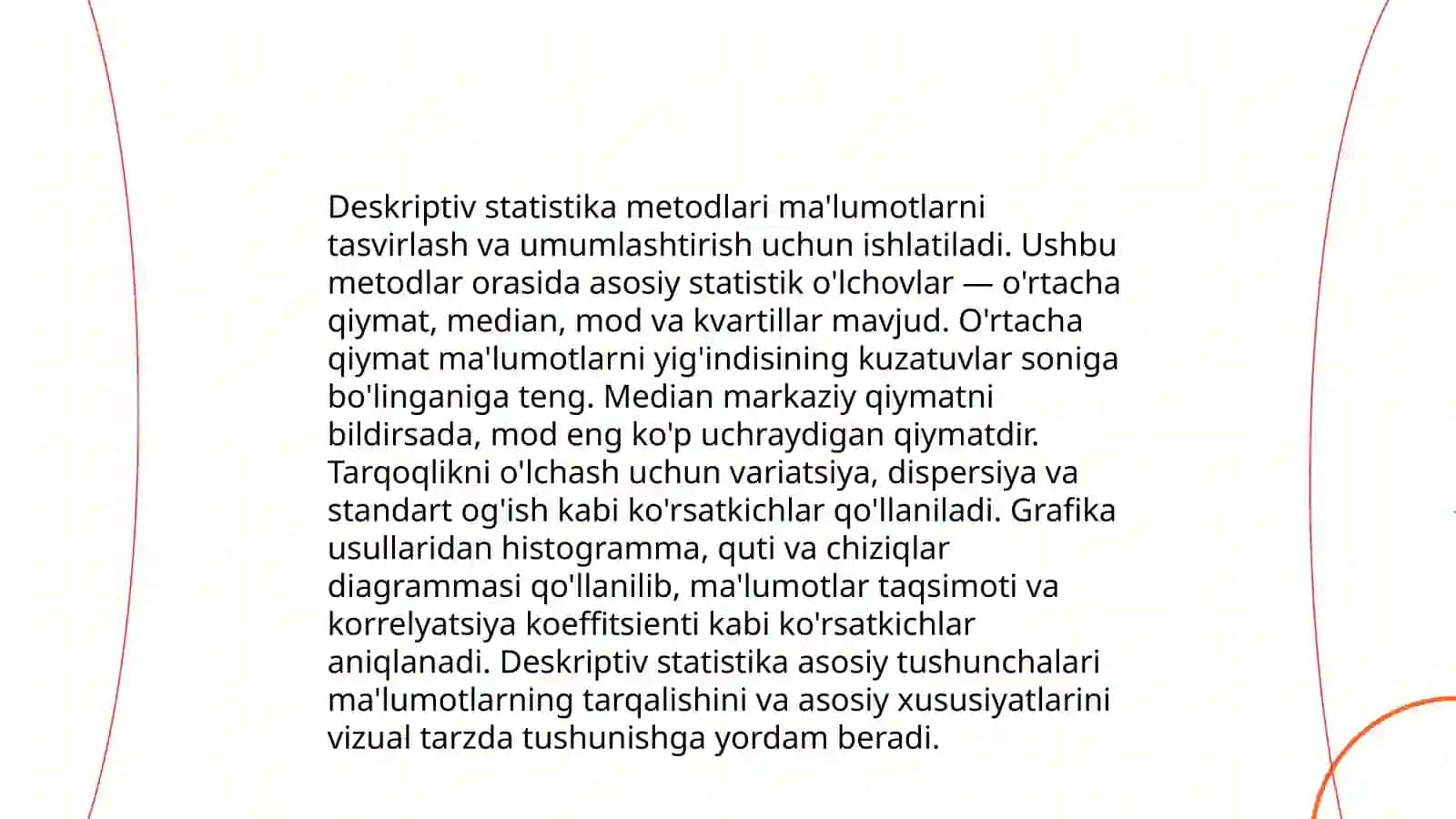 Tajriba natijalari tahlilning statistik usullari 3