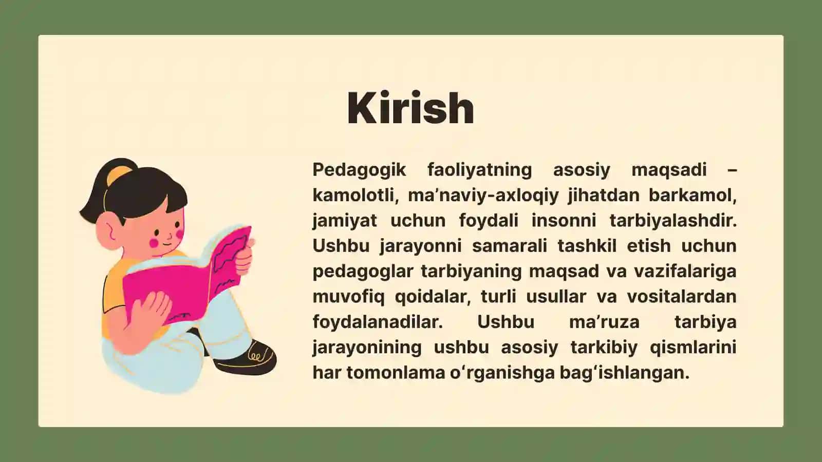 Pedagogik faoliyatda tarbiya turlari va usullari 3