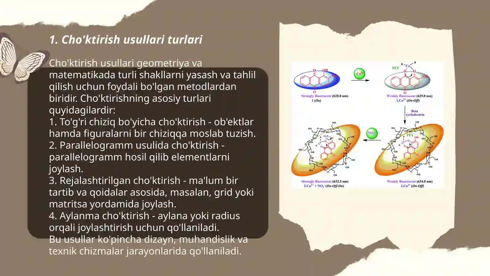 Cho'ktirish va kompleks hosil qilish usullari 3