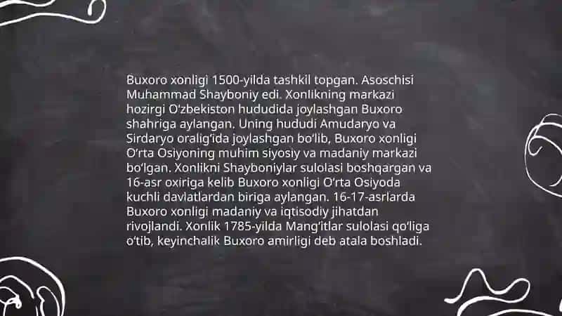 Buxoro xonligi va Buxoro amirligi 3