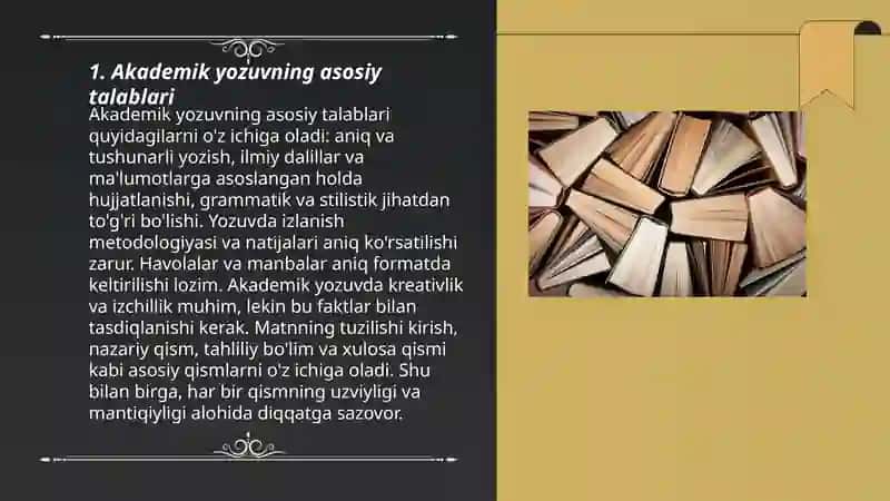 Akademik yozuv xususiyatlari 3