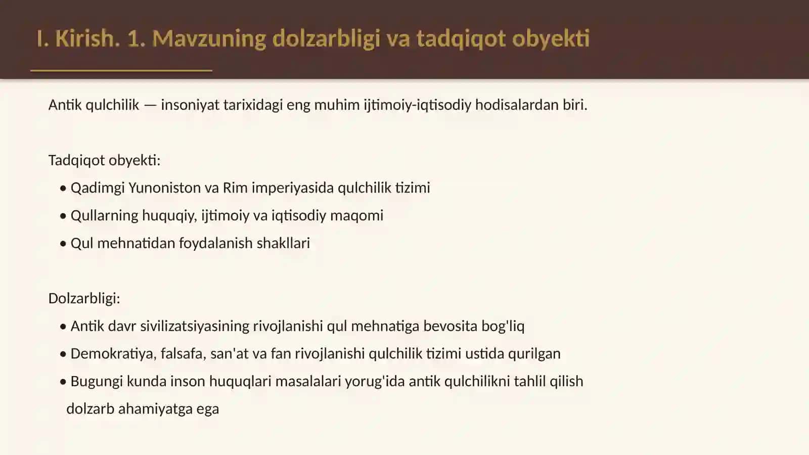 Antik qulchilik va uning o'ziga xos xususiyatlari 3