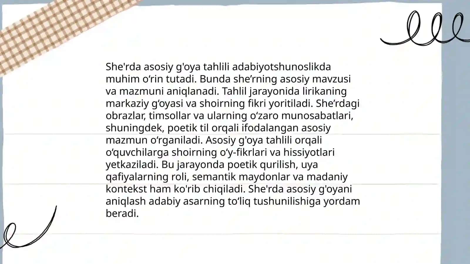 She'r matni tahlili.Masal matni tahlili 3