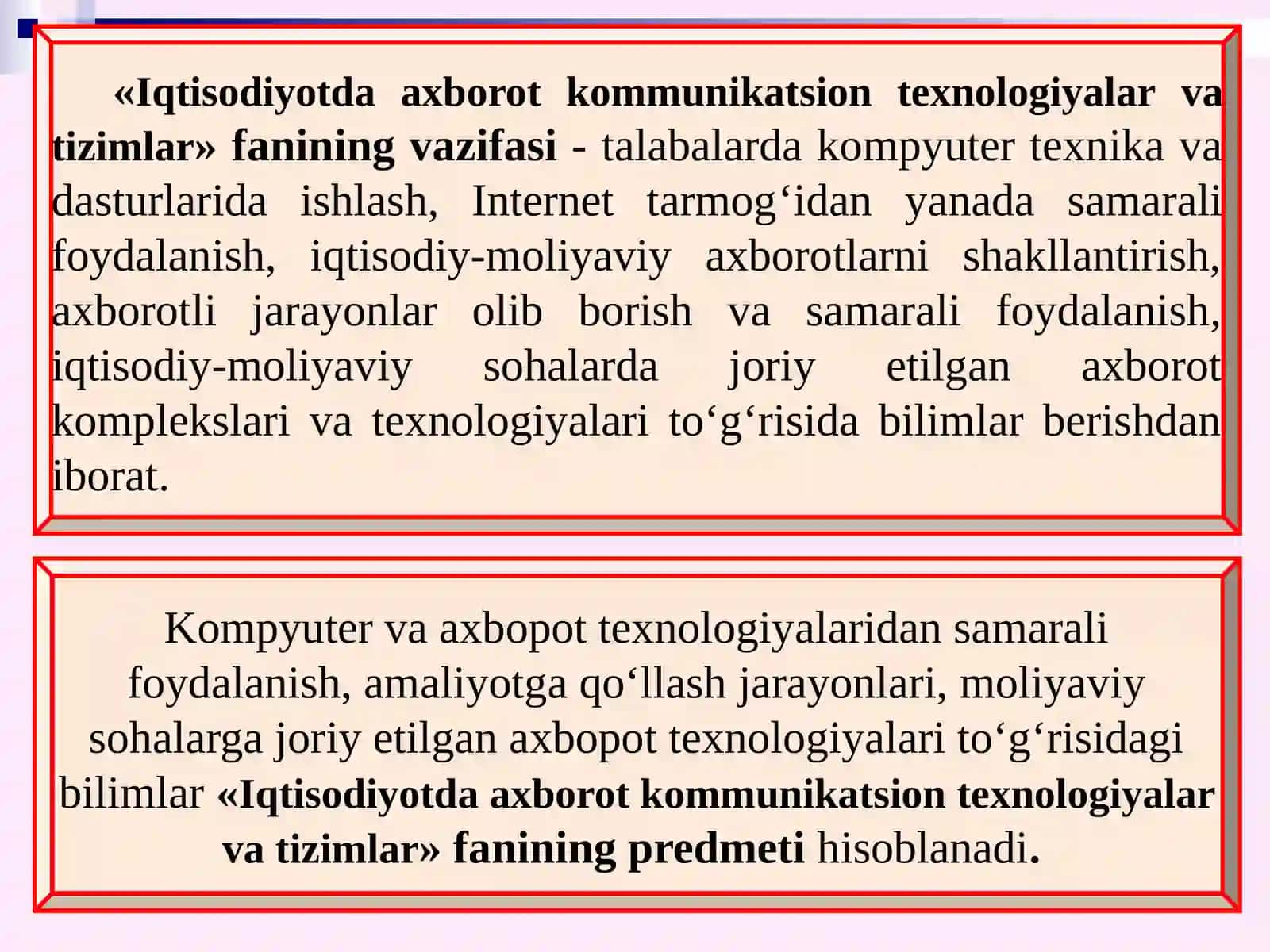 Iqtisodiyotda axborot kommunikatsion texnologiyalar va tizimlar 3