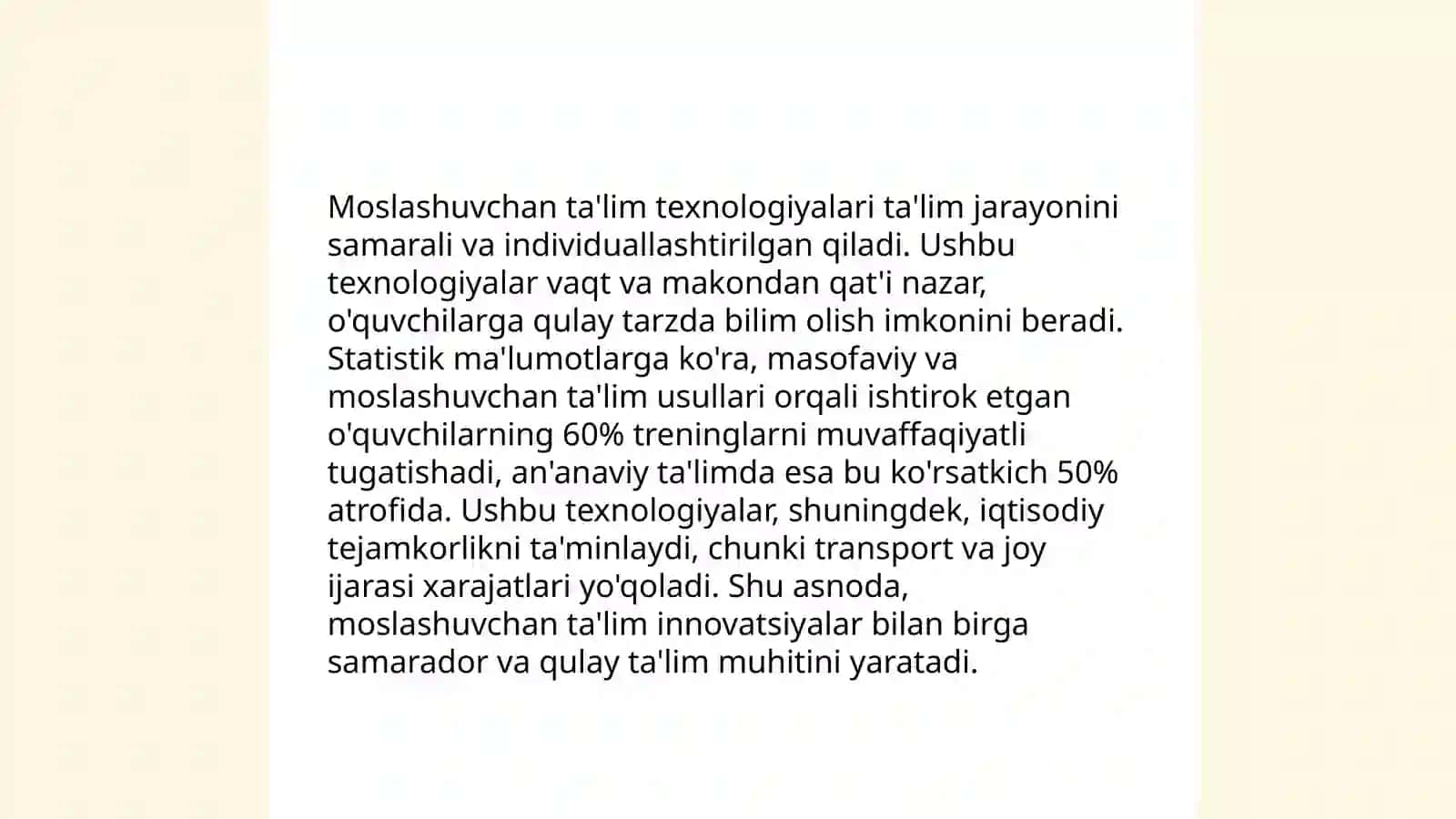 Moslashuvchan ta'lim texnologiyalari 3
