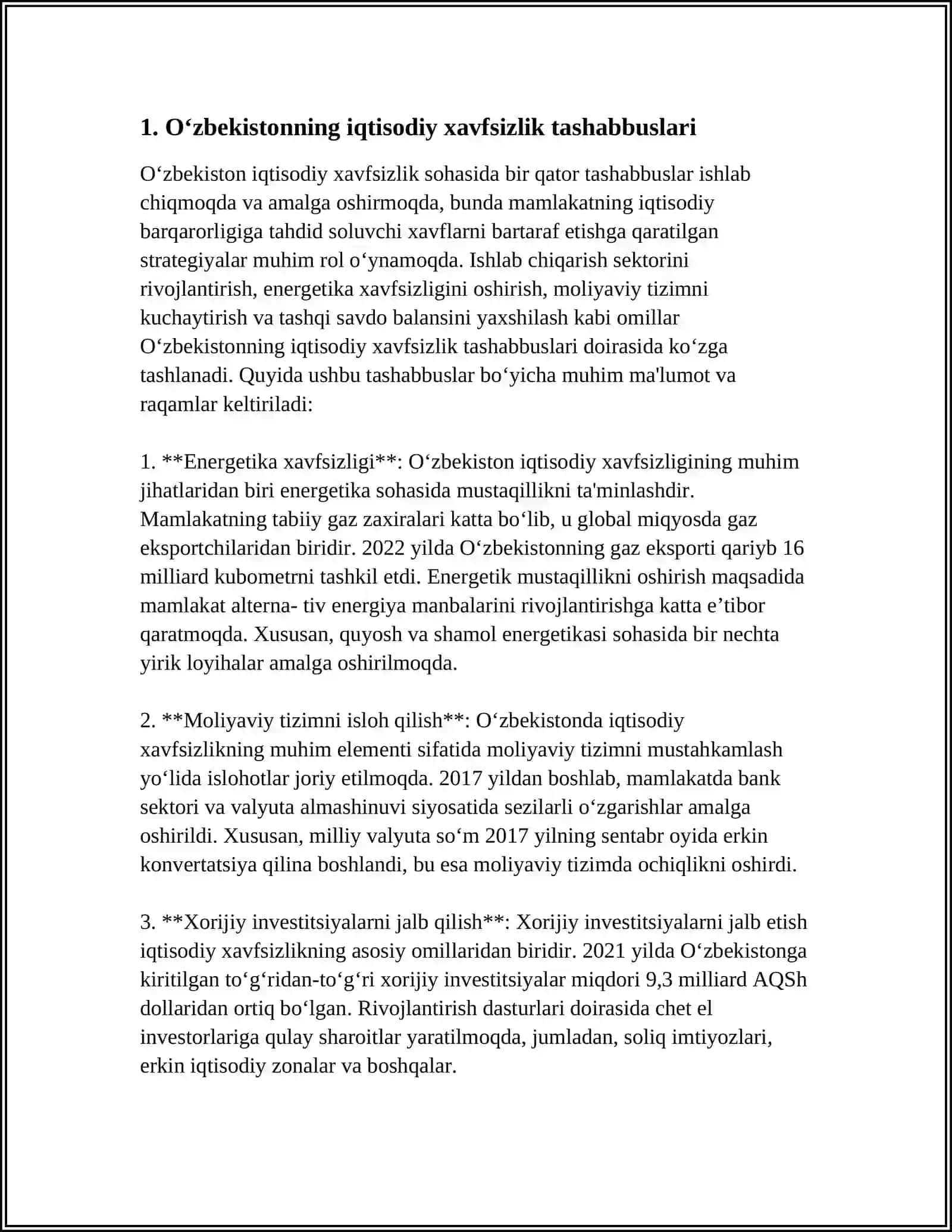 XAVFSIZLIK MASALALARI BO‘YICHA O‘ZBEKISTONNING MINTAQAVIY TASHABBUSLARI 3