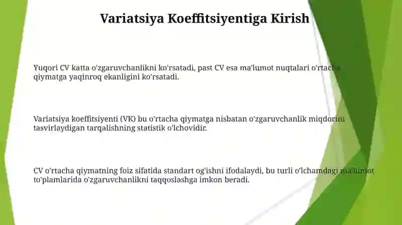 Variatsiya Koeffitsiyenti 3