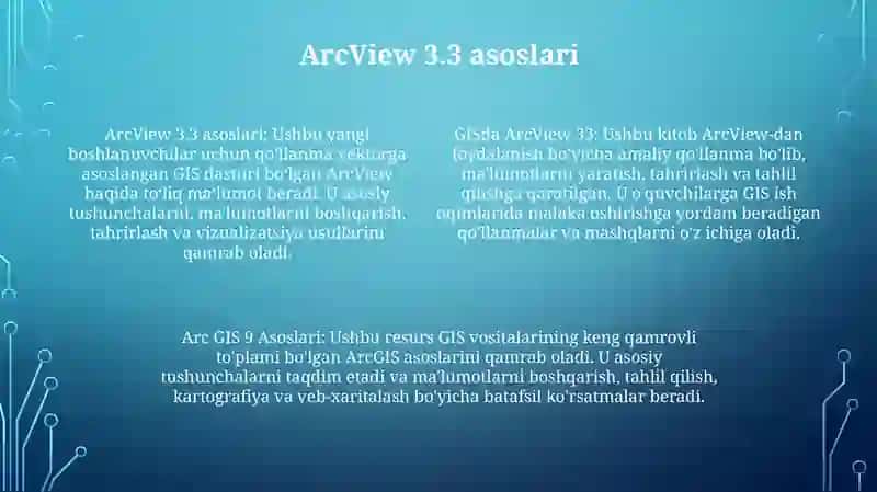 Gisda Arc View 33 Va Arc Gis 9 Asoslari 3