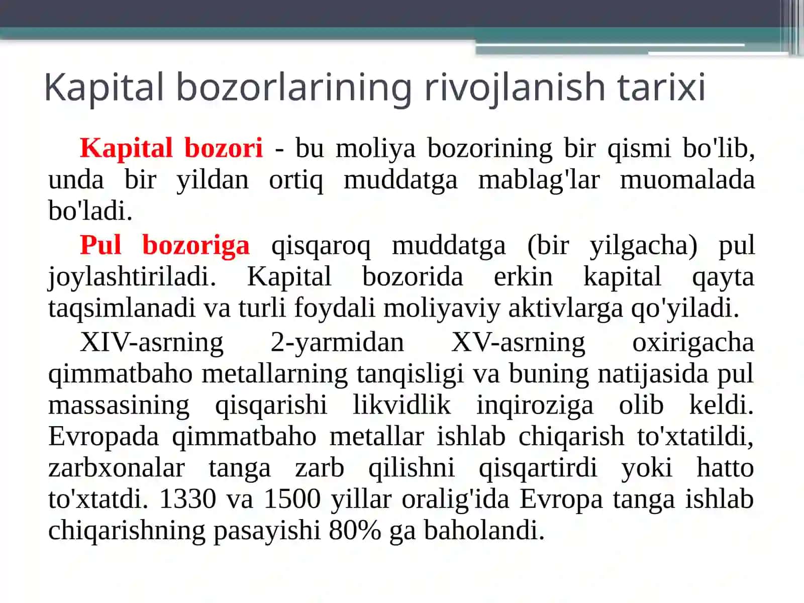 Kapital bozorining turlari 3