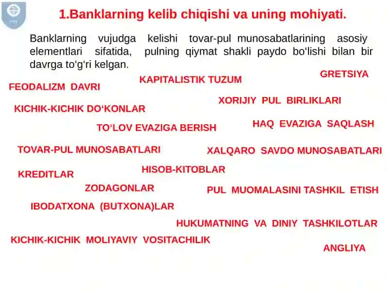 Banklarning kelib chiqishi va bank tizimi. 3