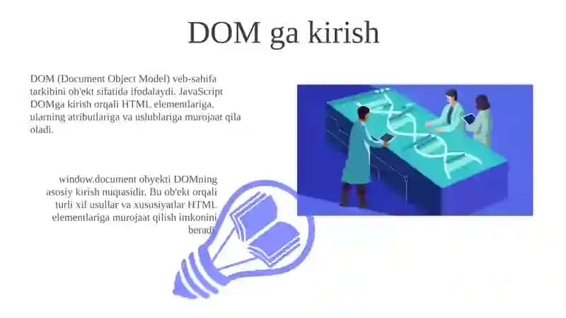 JavaScript'da DOM manipulyatsiyasi 3