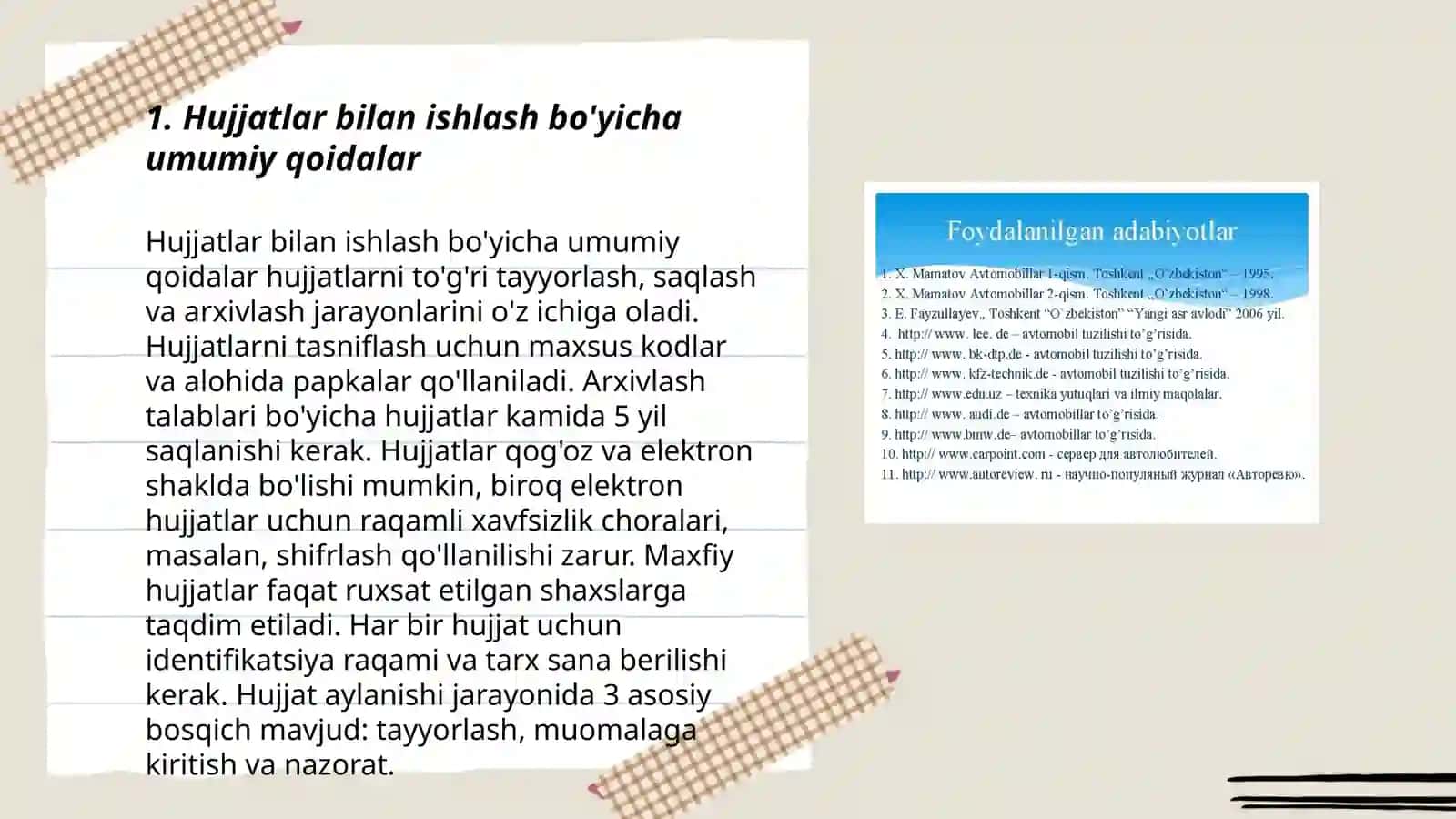 Hujjatlar ustida ishlash tartibi 3