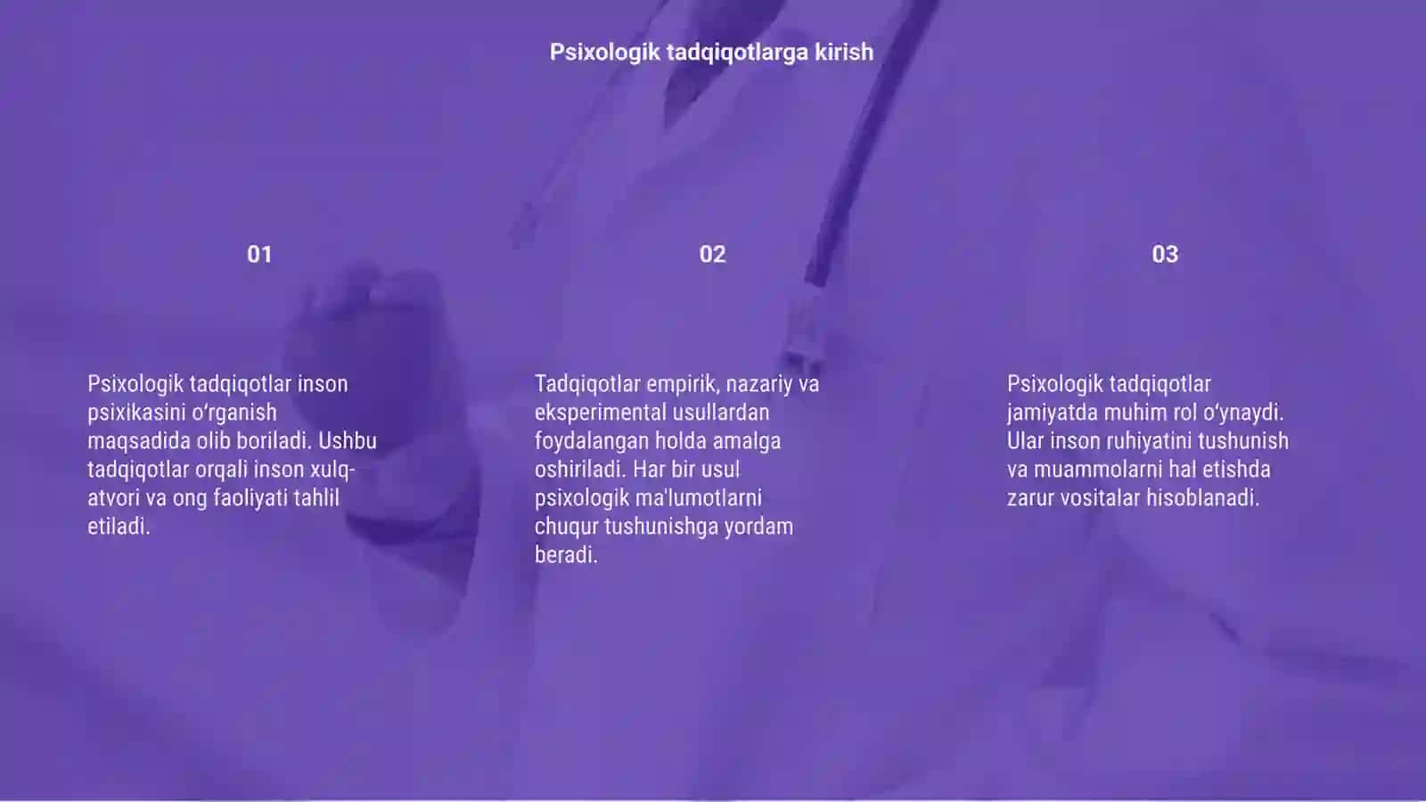 Psixologik tadqiqotlar 3