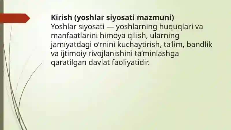 O‘zbekiston yoshlar siyosati va uning ahamiyati 3