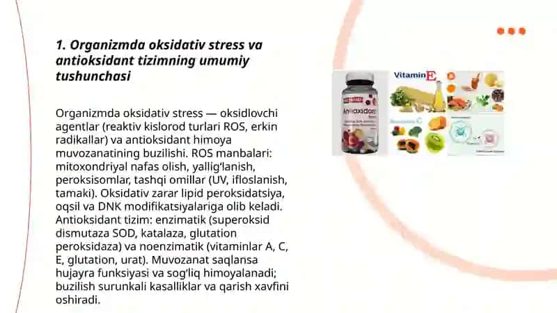 Organizmdagi antioksidant tizim 3