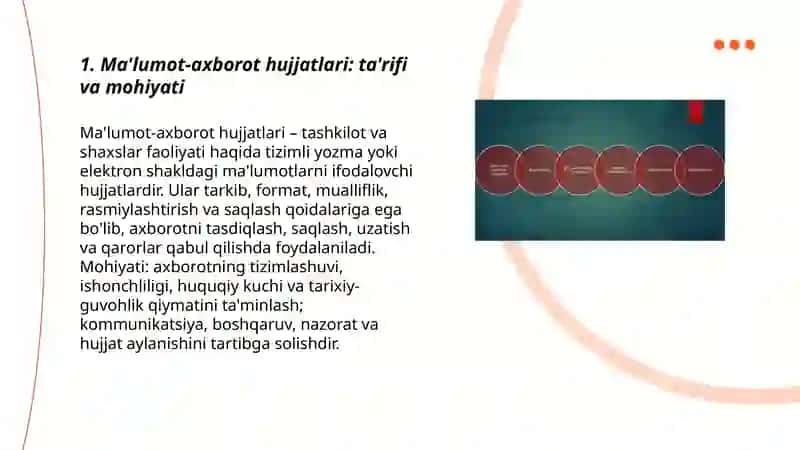 Ma'lumot-axborot hujjatlari 3